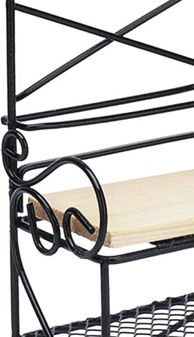 1:12 Miniature Bakers Rack, Dollhouse Kitchen Accessories Miniature Furniture Wooden Storage Rack Storage Display, for Living Room Decoration(White) in Saudi Arabia