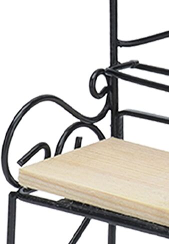 1:12 Miniature Bakers Rack, Dollhouse Kitchen Accessories Miniature Furniture Wooden Storage Rack Storage Display, for Living Room Decoration(White) in Saudi Arabia