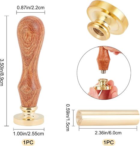 CRASPIRE 2PCS Wax Seal Stamp Compass Stamp 25mm & 15mm Round Sealing Wax Stamp Compass for Invitation Envelope Cards Gift Sealing in Saudi Arabia