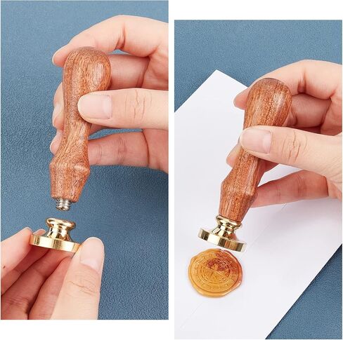 CRASPIRE 2PCS Wax Seal Stamp Compass Stamp 25mm & 15mm Round Sealing Wax Stamp Compass for Invitation Envelope Cards Gift Sealing in Saudi Arabia