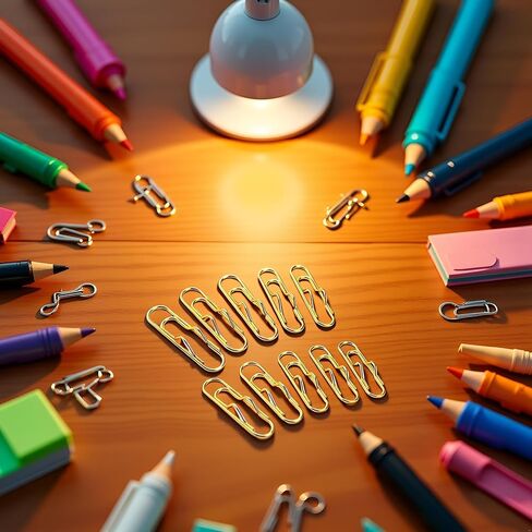 10Pcs Gold Metal Pen Clips, Multi Function Pen Holder Clips Bookmarks for Notebooks, Paper Clip Stationery Tool, Pencil Holders in Saudi Arabia