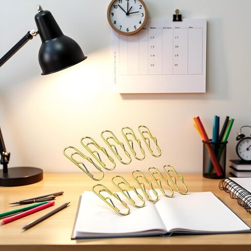 10Pcs Gold Metal Pen Clips, Multi Function Pen Holder Clips Bookmarks for Notebooks, Paper Clip Stationery Tool, Pencil Holders in Saudi Arabia