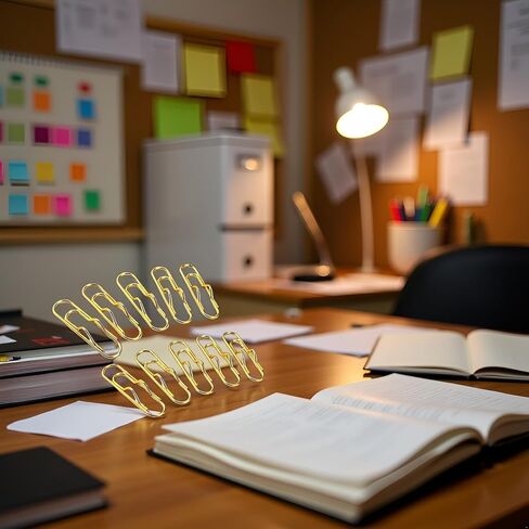 10Pcs Gold Metal Pen Clips, Multi Function Pen Holder Clips Bookmarks for Notebooks, Paper Clip Stationery Tool, Pencil Holders in Saudi Arabia
