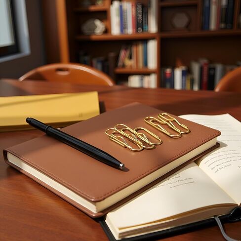 10Pcs Gold Metal Pen Clips, Multi Function Pen Holder Clips Bookmarks for Notebooks, Paper Clip Stationery Tool, Pencil Holders in Saudi Arabia