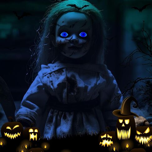 Hiboom 6 Pieces Halloween Eyeballs Plastic Realistic Glowing Fake Eyes with Lights for Halloween Costume(Brown, Green, Blue) in Saudi Arabia
