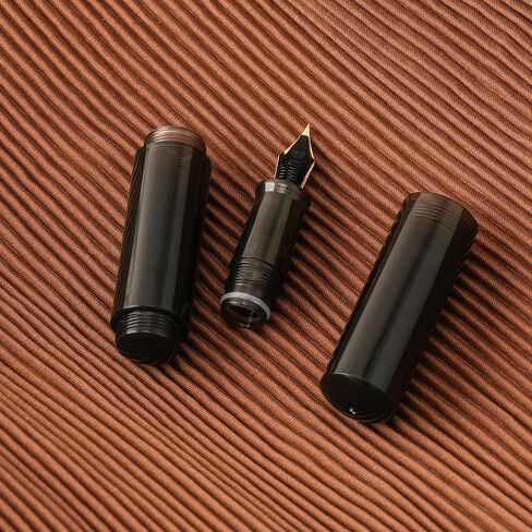 Majohn Wancai Mini Eyedropper Fountain Pen Fine Nib, Pearl Purple Resin Pocket Size Travel Short Pen in Kuwait