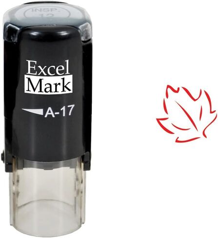 Excelmark Excelmark Attgiving Rubber Stamp - أوراق الخريف - الحبر الأحمر in Saudi Arabia