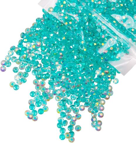 5300pcs 3mm بلورات راتنج راتنجات الراتنجات لصياغة مسطح أبيض AB الحجارة Bulk SS10 Non-Hotfix Diamonds Crystals Gems Charms for Nails Face Eyes Makeup Tumblers Bottles Diy Crafts Shoess in Kuwait