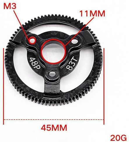 48p Steel 72t 76t 83t 86t 90t Spur Gear for Traxxas Slash 2WD LCG Drag F-150 SVT (86T) in Saudi Arabia