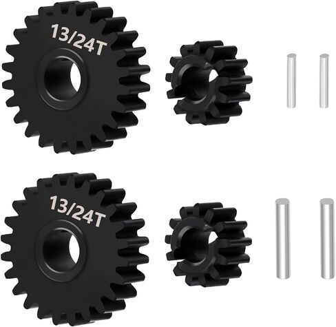 40CR Steel Overdrive Portal 15T/22T & Underdrive Portal 13T/24T & Stock Portal Gears 14T/23T Set for Redcat Ascent-18 1/18 Scale RC Rock Crawler Upgrades (15T/22T+13T/24T+14T/23T) in Saudi Arabia