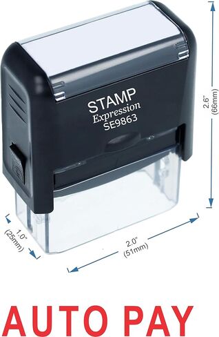 Stampexpression - Auto Pay Office Enking Rubber Stamp - Red Ink (A -5864) in Saudi Arabia