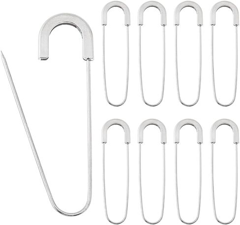 9pcs سبيكة دبابيس الأمان 79x21mm خياطة السلامة مقاطع دبوس الذهب القوي الحرف اليدوية دبابيس المعادن دبوس ثقيلة الدبوس للملابس سترة سترة الوشاح البالغة إكسسوارات القبعة in Saudi Arabia