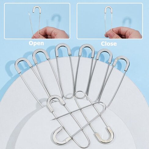 9pcs سبيكة دبابيس الأمان 79x21mm خياطة السلامة مقاطع دبوس الذهب القوي الحرف اليدوية دبابيس المعادن دبوس ثقيلة الدبوس للملابس سترة سترة الوشاح البالغة إكسسوارات القبعة in Saudi Arabia