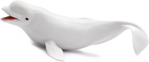 Simulated Beluga Whale Figurine Sea Animals Solid Ocean Animal Creatures Toy Sea Educational Toys for Kids Toddlers (White Whale) in Saudi Arabia