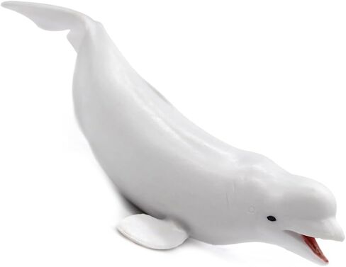 Simulated Beluga Whale Figurine Sea Animals Solid Ocean Animal Creatures Toy Sea Educational Toys for Kids Toddlers (White Whale) in Saudi Arabia