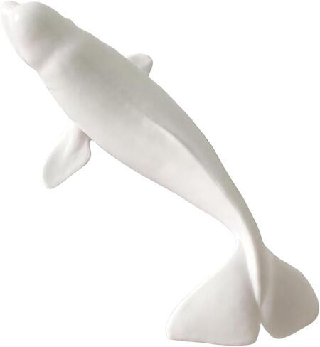 Simulated Beluga Whale Figurine Sea Animals Solid Ocean Animal Creatures Toy Sea Educational Toys for Kids Toddlers (White Whale) in Saudi Arabia