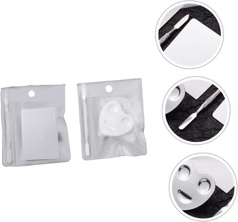 DOITOOL Stainless Steel Nail Art Mixing Palette Set 2 Ring Paint Mixing Tools for Professional Makeup Artists 2 Piece Nail Art Tools for Creative Designs in Saudi Arabia