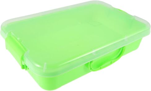 TOYANDONA Stackable Organizer Tray Portable Plastic Storage Bin for Sand Arts Crafts Light Green Sensory Play Tray for Easy Storage and Imaginative Play in Saudi Arabia