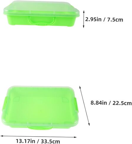 TOYANDONA Stackable Organizer Tray Portable Plastic Storage Bin for Sand Arts Crafts Light Green Sensory Play Tray for Easy Storage and Imaginative Play in Saudi Arabia