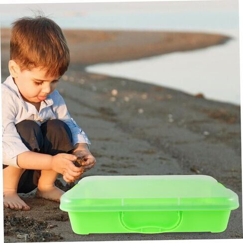 TOYANDONA Stackable Organizer Tray Portable Plastic Storage Bin for Sand Arts Crafts Light Green Sensory Play Tray for Easy Storage and Imaginative Play in Saudi Arabia