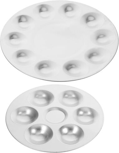 2pcs لوحة الطلاء صواني لوحة لوحة للألوان المائية و DIY أنماط أنماط أنماط فنية متعددة الاستخدامات للمحترفين in Kuwait