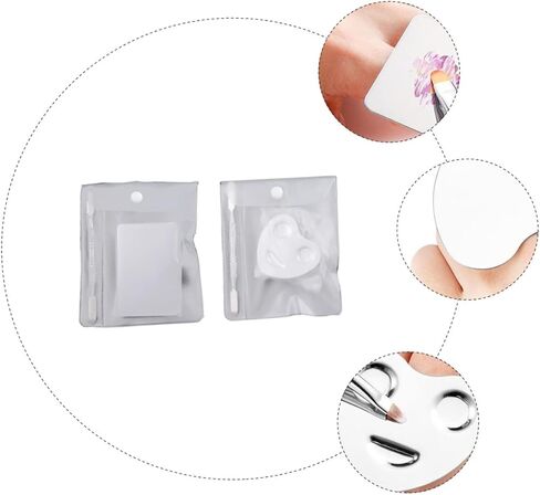 Homoyoyo 2sets Art Art Art Mixing Plate Mixing Palette للمكياج تشمل تصاميم القلب للمحترفين والحرف اليدوية DIY in Kuwait