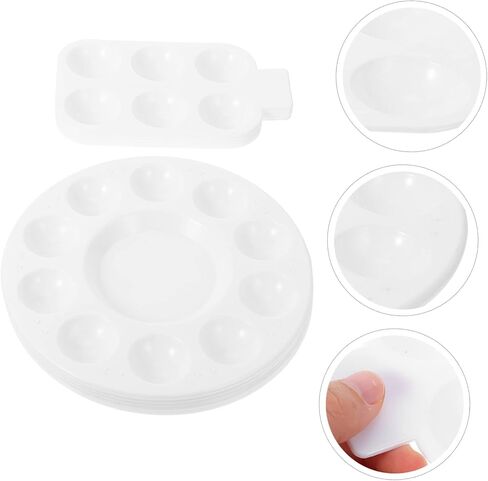 DOITOOL 10-Piece Paint Palette Set for Artists Plastic Mixing Trays for Watercolor and Acrylic Painting Creative Art Supplies for Students and Professionals in Saudi Arabia