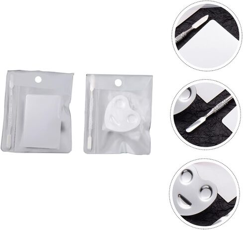 DOITOOL 2pcs Stainless Steel Nail Art Mixing Palette Set for DIY Manicure Professional Makeup Ring Color Mixing Tray Suitable for Nail Art Projects in Saudi Arabia
