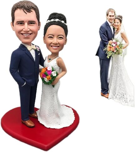 Personalized Unique Handmade Bobblehead Doll, Custom Wedding Unique Gift Based on Your Photo Action Character Couple Friend Gift in Saudi Arabia