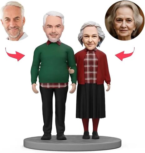 Personalized Unique Handmade Bobblehead Doll, Custom Wedding Unique Gift Based on Your Photo Action Character Couple Friend Gift in Saudi Arabia