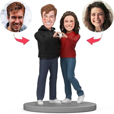 Personalized Unique Handmade Bobblehead Doll, Custom Wedding Unique Gift Based on Your Photo Action Character Couple Friend Gift in Saudi Arabia