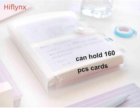3 × 5 "منظم Card Card Card ، Hiflynx 40 Goiles Hand 160 بطاقة ، حامل بطاقة 3x5 المحمولة للطلاب مكتب المعلمين ، البطاقات الفلاش والاستلام. in Saudi Arabia