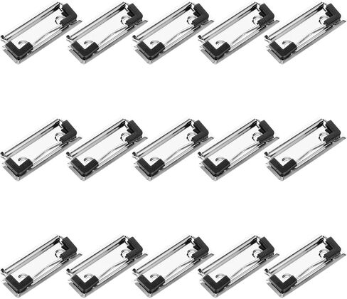 15pcs Mountable Clipboard Clips Spring Loaded Clip Hardware Grip Hanging Hole School Office Document File Folder in Saudi Arabia