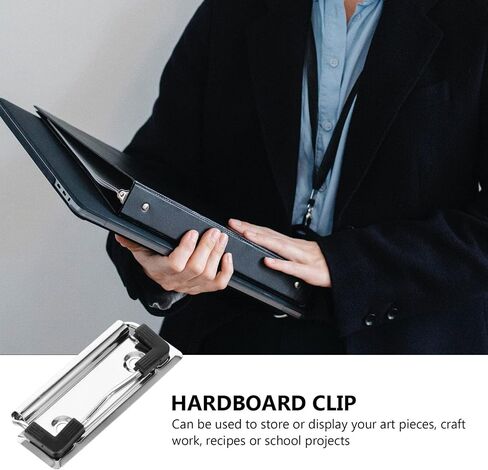 15pcs Mountable Clipboard Clips Spring Loaded Clip Hardware Grip Hanging Hole School Office Document File Folder in Saudi Arabia