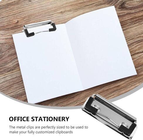 15pcs Mountable Clipboard Clips Spring Loaded Clip Hardware Grip Hanging Hole School Office Document File Folder in Saudi Arabia