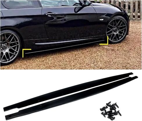 MP Style Side Skirt Compatible for BMW E90 E92 E93 M3 2005-2013 Carbon Print Extension Panel Splitters Diffuser Bodykits(Carbon Look) in Kuwait