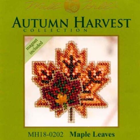أوراق القيقب من الخرز المفروضة كروس زخرفة طقم Mill Hill Hill 2010 Autumn Harvest MH18-0204 in Saudi Arabia