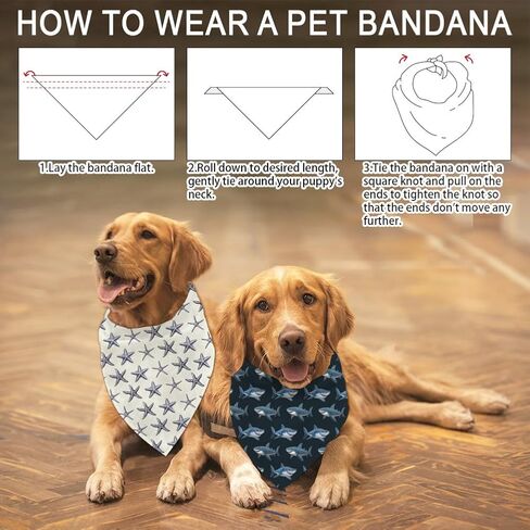 ARRICRAFT 4 PCS POLYESTER PET BANDANAS ، Adventure Outdoor Woodland Camping Dog Dogf Triangle Triangle Fabric Bandanas for Small Mediance Large Cat Cat and Dog Association 26.7x18.9 Inch in Kuwait