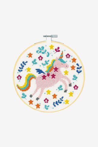 DMC Stitch Kit 6 "Diameter - Unicorn (14 Count) in Saudi Arabia