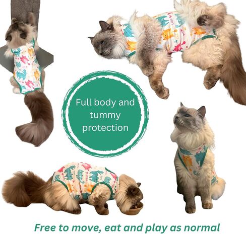 Cat Recovery Suit Surgical Onesie for Post Surgery/Neuter/Spay. Protection for Wounds and Skin infections for Male/Female Cats. Comfortable, Safe, (no Loose Cords) Cone Alternative (X-Large) in Saudi Arabia