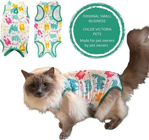 Cat Recovery Suit Surgical Onesie for Post Surgery/Neuter/Spay. Protection for Wounds and Skin infections for Male/Female Cats. Comfortable, Safe, (no Loose Cords) Cone Alternative (X-Large) in Saudi Arabia