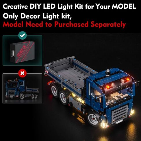 Light kit Compatible with Lego 42203 Tipping Dump Truck - No Model Only Light, LED Lighting Accessories Compatible with Lego 42203 Truck Automatic Dumping Building Set in Saudi Arabia