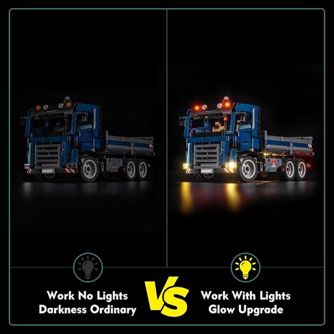 Light kit Compatible with Lego 42203 Tipping Dump Truck - No Model Only Light, LED Lighting Accessories Compatible with Lego 42203 Truck Automatic Dumping Building Set in Saudi Arabia