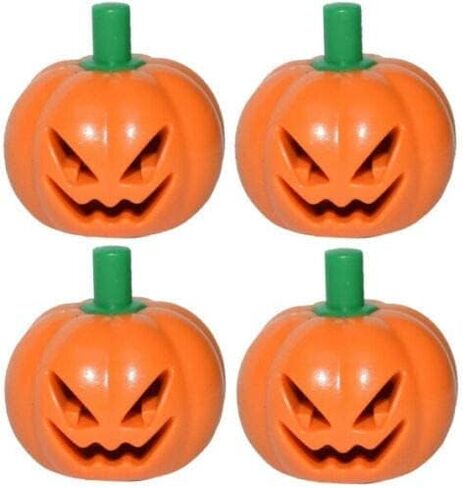 Lego X4 Jack-O-Franterns قطع اليقطين-قناع الهالوين Minifig البرتقالي النادر in Kuwait