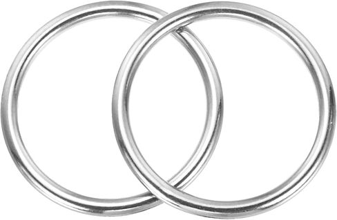 MECCANIXITY Metal Welded Round Rings, Silver Ring Buckles, Stainless Steel Hardware Bags Rings for Keychains, Dog Collar in Saudi Arabia