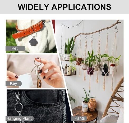 MECCANIXITY Metal Welded Round Rings, Silver Ring Buckles, Stainless Steel Hardware Bags Rings for Keychains, Dog Collar in Saudi Arabia