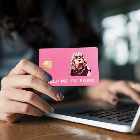 8PCS Cute Credit Card Stickers – Waterproof & Removable Slim Vinyl Skins for Debit Cards, Anti-Wrinkling No Bubble Design, Pink Leopard,Perfect for Women Girls Travel & Daily Use in Saudi Arabia