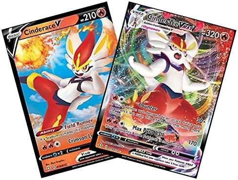 Cinderace Vmax & V - مصائر Shining - LAT RARE CARD LOT - 018/072 & 019/072 - HOLO RARE in Saudi Arabia