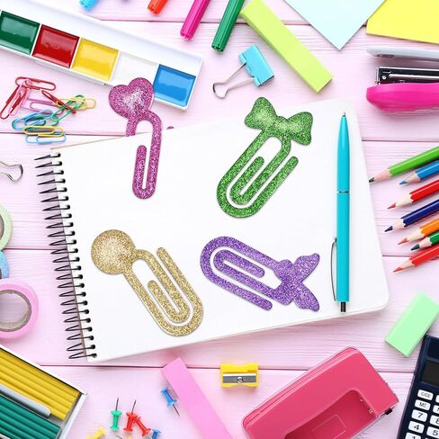 قوالب الإشارة المرجعية الراتنج السيليكون-9-caivity شكل مشبك paper combo لإشارات مرجعية DIY-قالب تصميم نجمة القلب الفراشة-قالب سيليكون سهل الإصدار للأشعة فوق البنفسجية والراتنج الإيبوكسي. in Kuwait