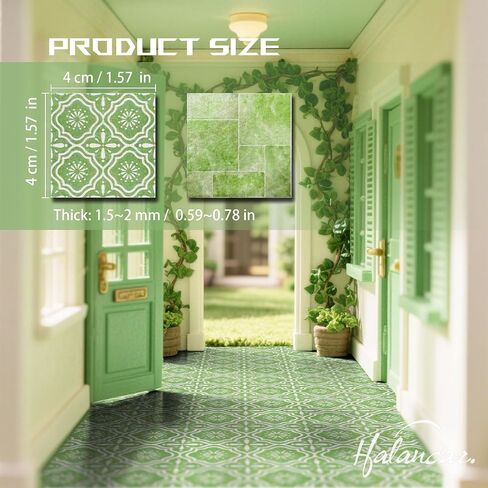 Dollhouse Flooring Tiles on 1/12 1/6 Scale Miniature Decor Accessories 32pcs Double-Sided in Kuwait